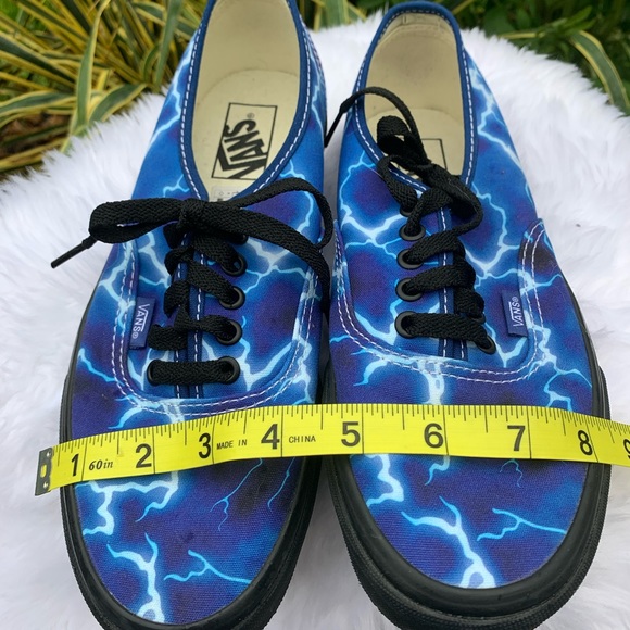 VANS MENS unisex Authentic Lightning Blue Canvas low sneakers size 8.5 L… - Picture 7 of 11